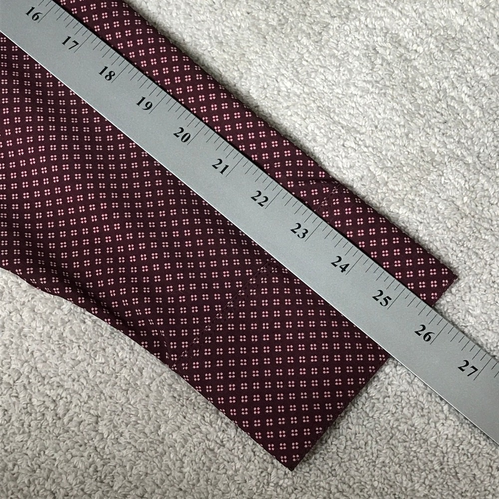Mizzen+Main Leeward Shirt Mens‎ XL Burgundy Geometric Classic No Tuck Stretch - Picture 10 of 11
